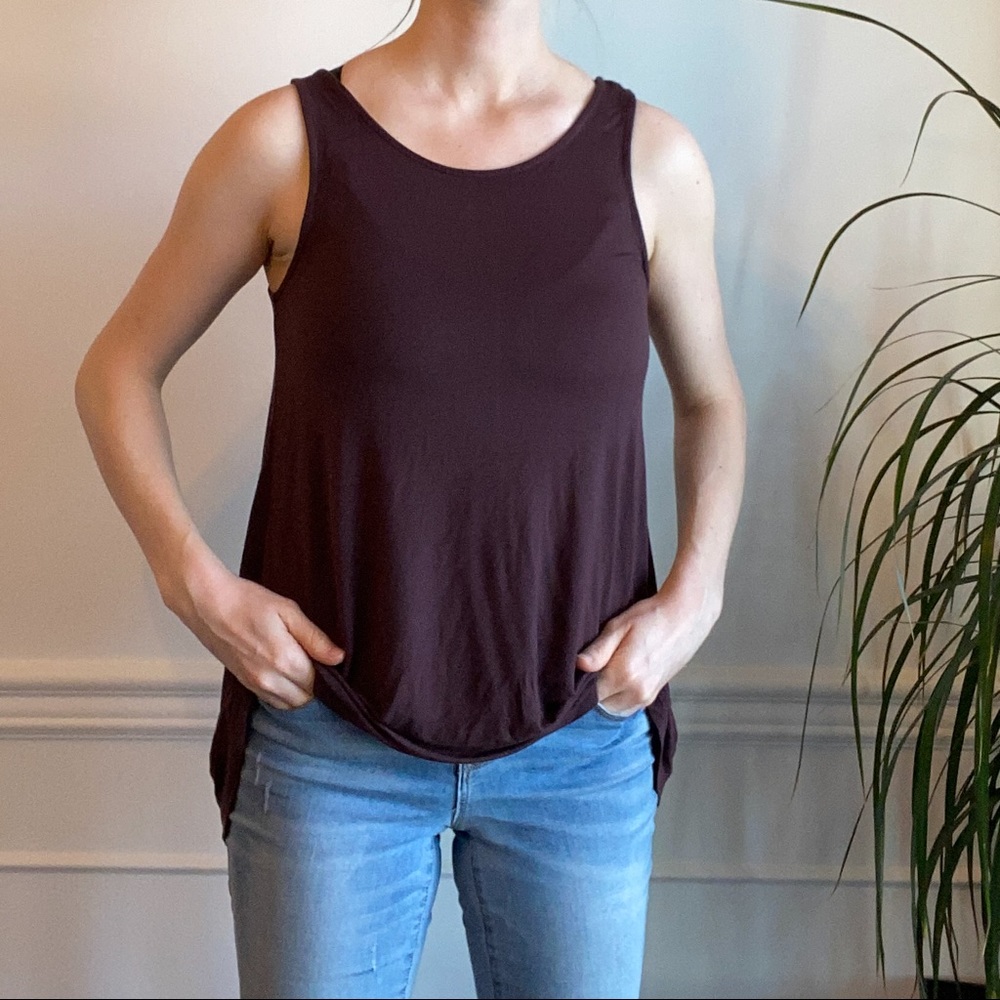 Harlow Purple High Low Tank Top